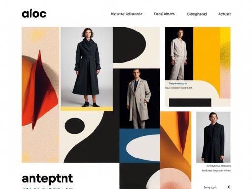 Geometric fashion website layout